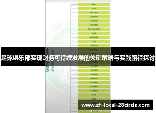 足球俱乐部实现财务可持续发展的关键策略与实践路径探讨